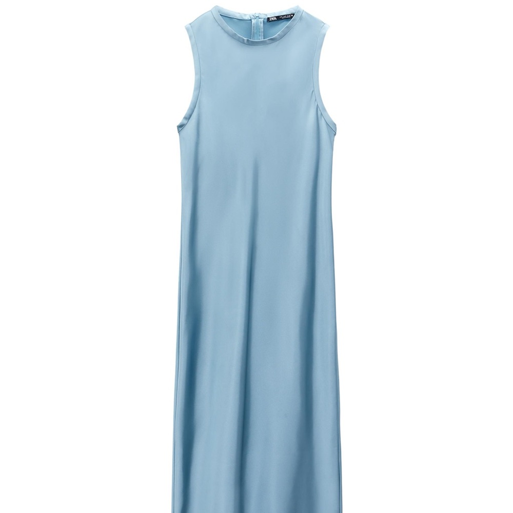 ZARA satin effect midi dress